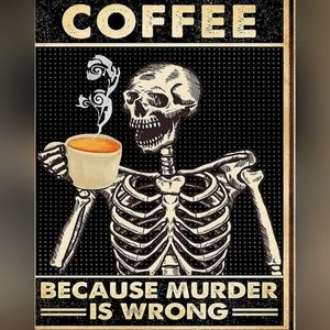 2/$20 BN Coffee because Murder is Wrong Diamond Art 30 x 40 cm